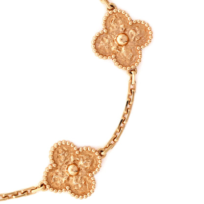 Van Cleef & Arpels Vintage Alhambra 5 Motifs Bracelet 18K ローズゴールド