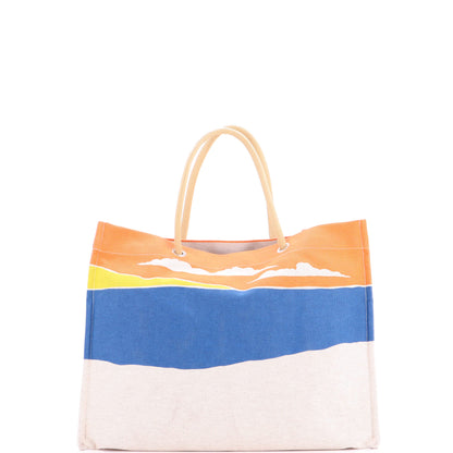 エルメス エスカル ア ラ プランジュ ビーチバッグ プリント キャンバス