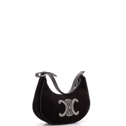 セリーヌ アヴァ バッグ クリスタル装飾 ベルベット