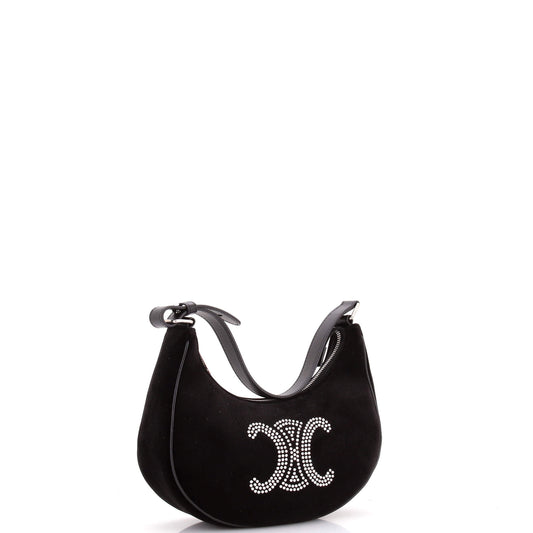 セリーヌ アヴァ バッグ クリスタル装飾 ベルベット