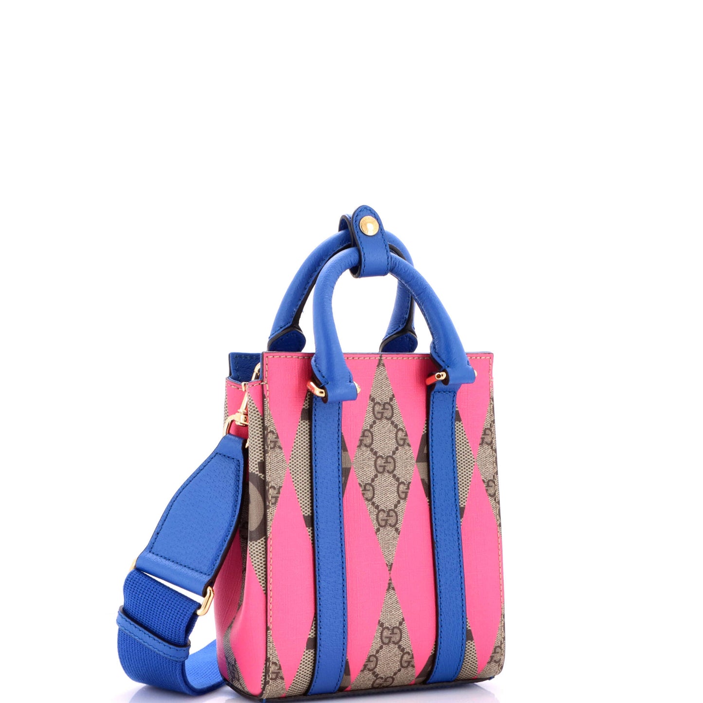 グッチ コンバーチブル オープントート ロンバス GGコーティングキャンバス レザー ミニ