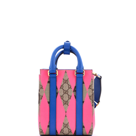 グッチ コンバーチブル オープントート ロンバス GGコーティングキャンバス レザー ミニ