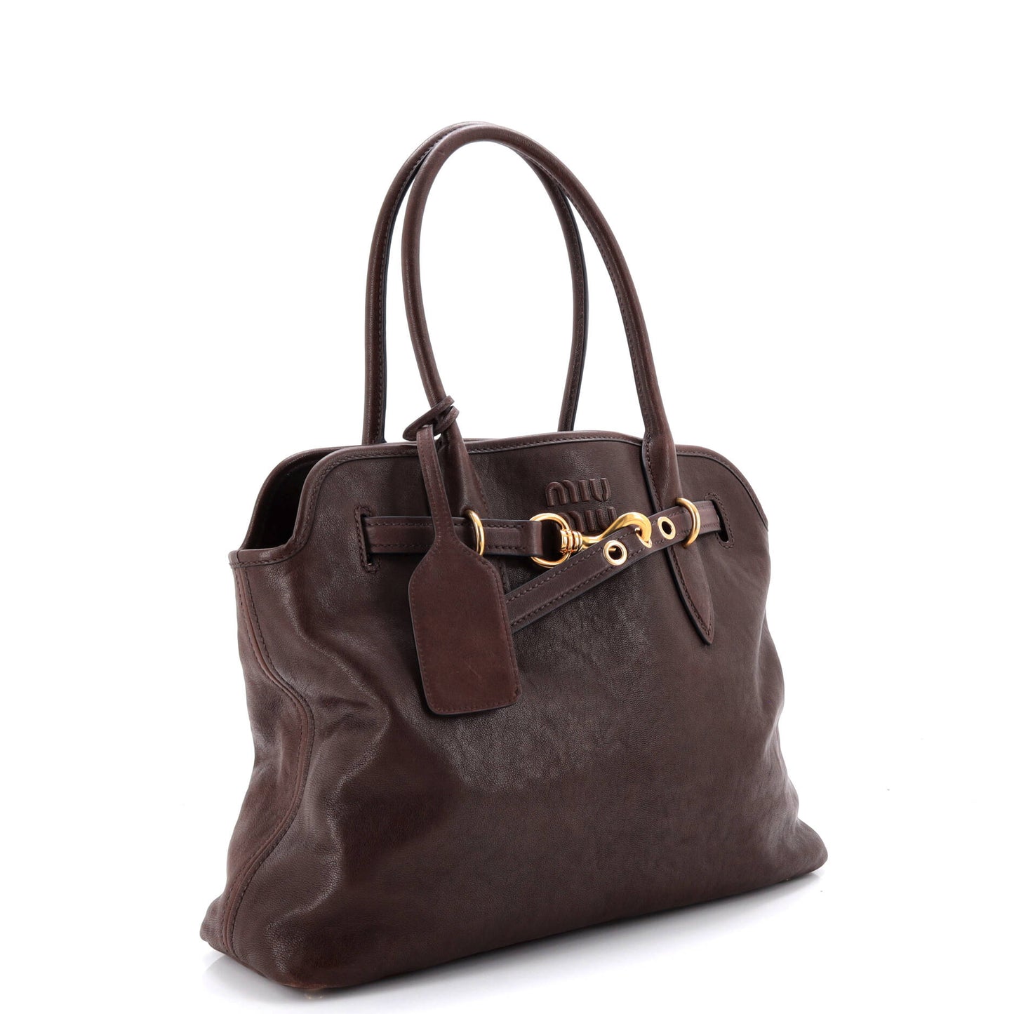 ミュウミュウ アドベンチャートートレザー