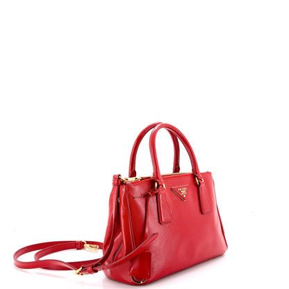Prada Double Zip Lux Tote Vernice サフィアーノ Leather Mini