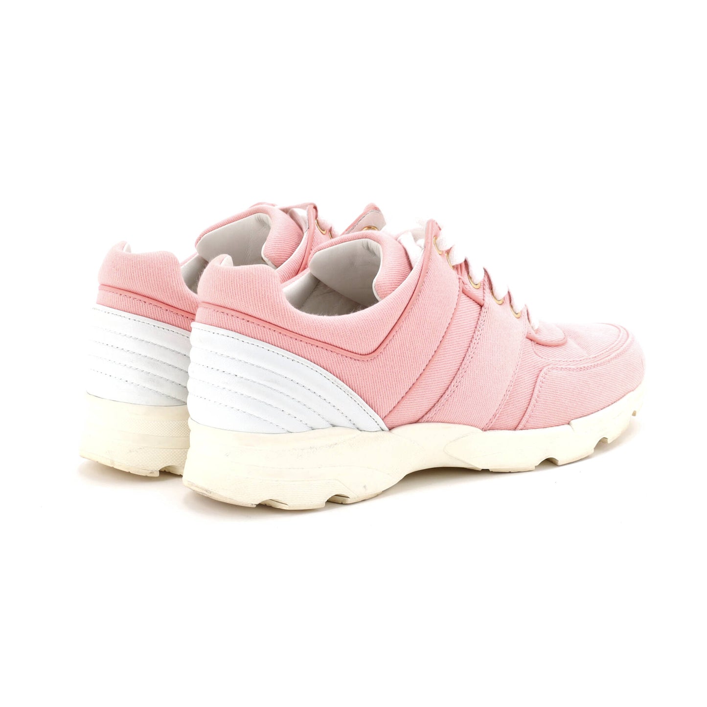 シャネル レディース CC レースアップスニーカー×レザー