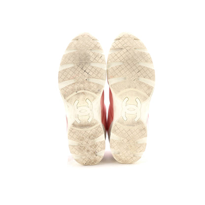 シャネル レディース CC レースアップスニーカー×レザー