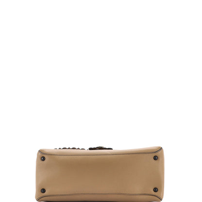 ボッテガ・ヴェネタ ピアッツァ トップハンドルバッグ レザー イントレチャートディテール＆スネークエンボスディテール ミディアム