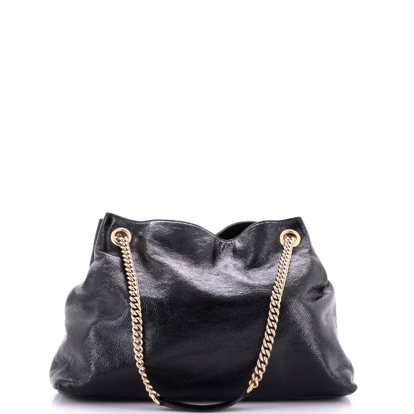 グッチ ソーホー チェーンストラップ ショルダーバッグ パテント ミディアム