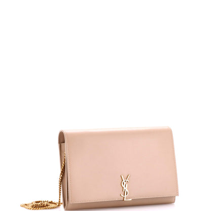 サンローラン クラシック モノグラム フラップチェーンウォレット レザー