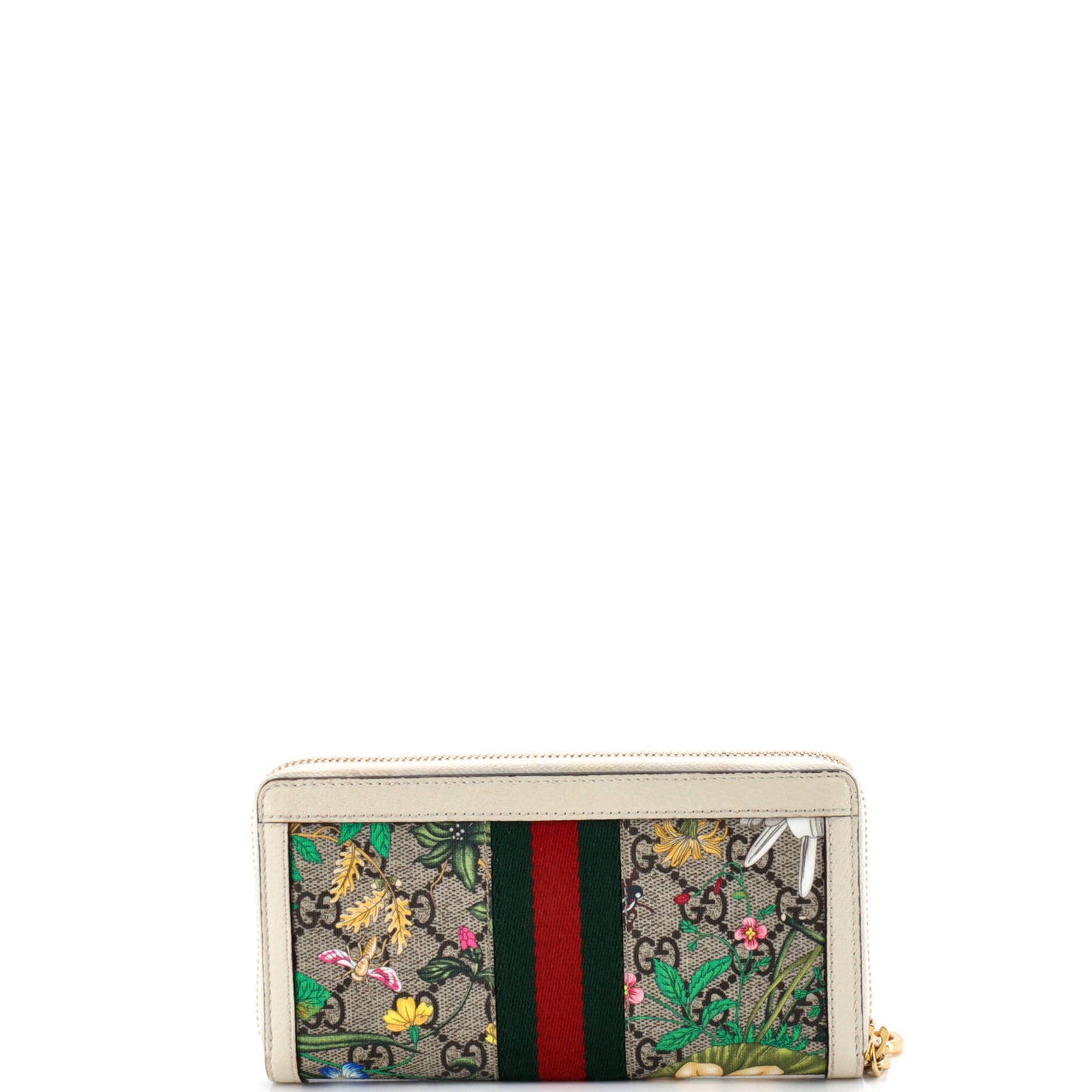 グッチ オフィディア ジップアラウンドウォレット フローラ GGコーティングキャンバス