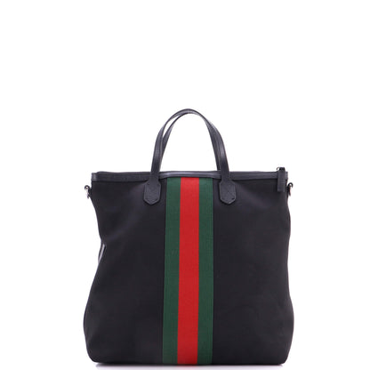 グッチ ウェブ ジップ トート テクノキャンバス 中