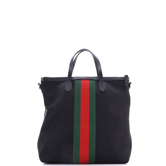 グッチ ウェブ ジップ トート テクノキャンバス 中