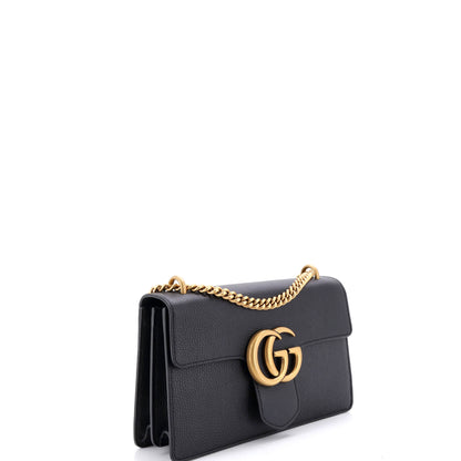 グッチ GGマーモント チェーンショルダーバッグ レザー ミディアム