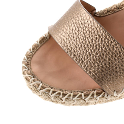 ヴァレンティノ ガラヴァーニ レディース ロックスタッズ ウェッジ エスパドリーユ サンダル レザー