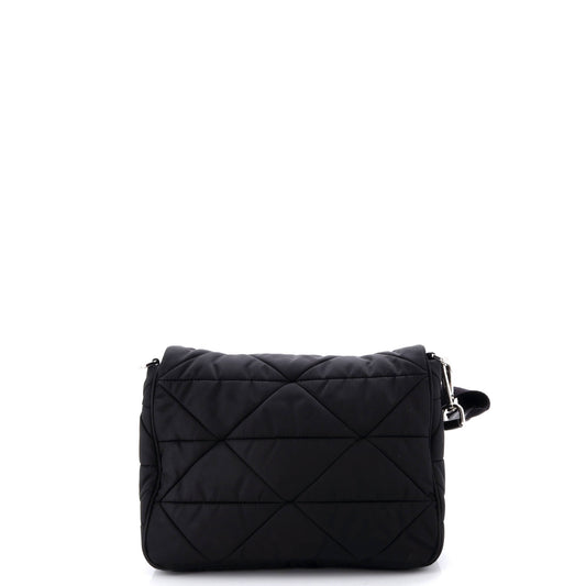 プラダ パッド入りフラップショルダーバッグ キルティングテッスート