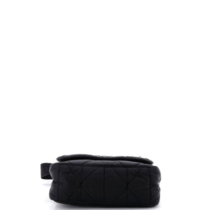 プラダ パッド入りフラップショルダーバッグ キルティングテッスート