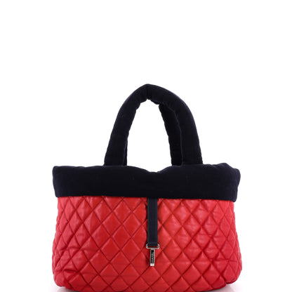 シャネル ココ コクーン リバーシブル トートバッグ キルティング ラムスキン＆ジャージー ミディアム