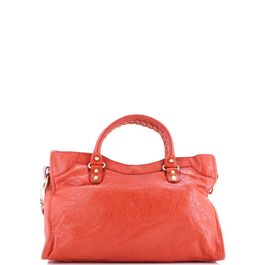 バレンシアガ シティ ジャイアントスタッズ バッグ レザー ミディアム