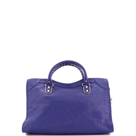 バレンシアガ シティクラシック メタリックエッジバッグ レザー ミディアム