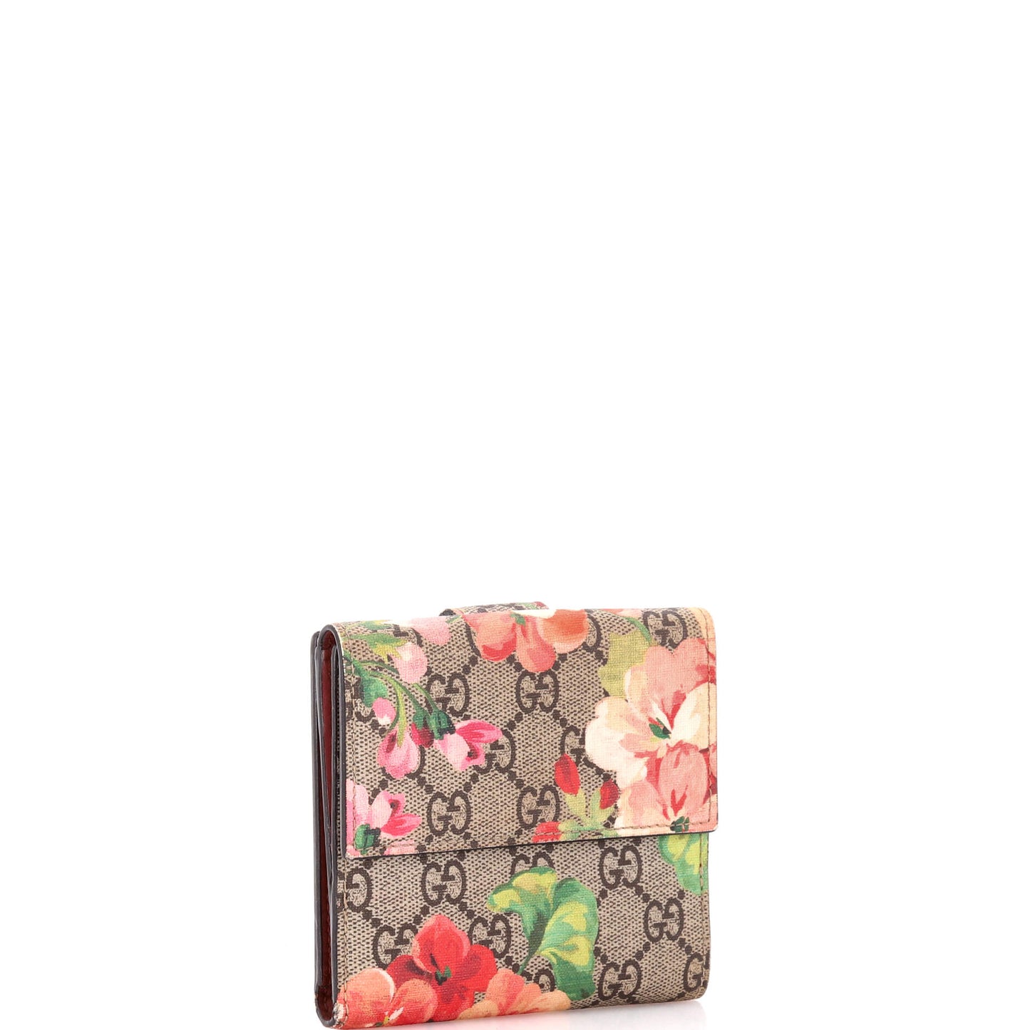 グッチ フレンチフラップウォレット ブルームズプリント GGコーティングキャンバス