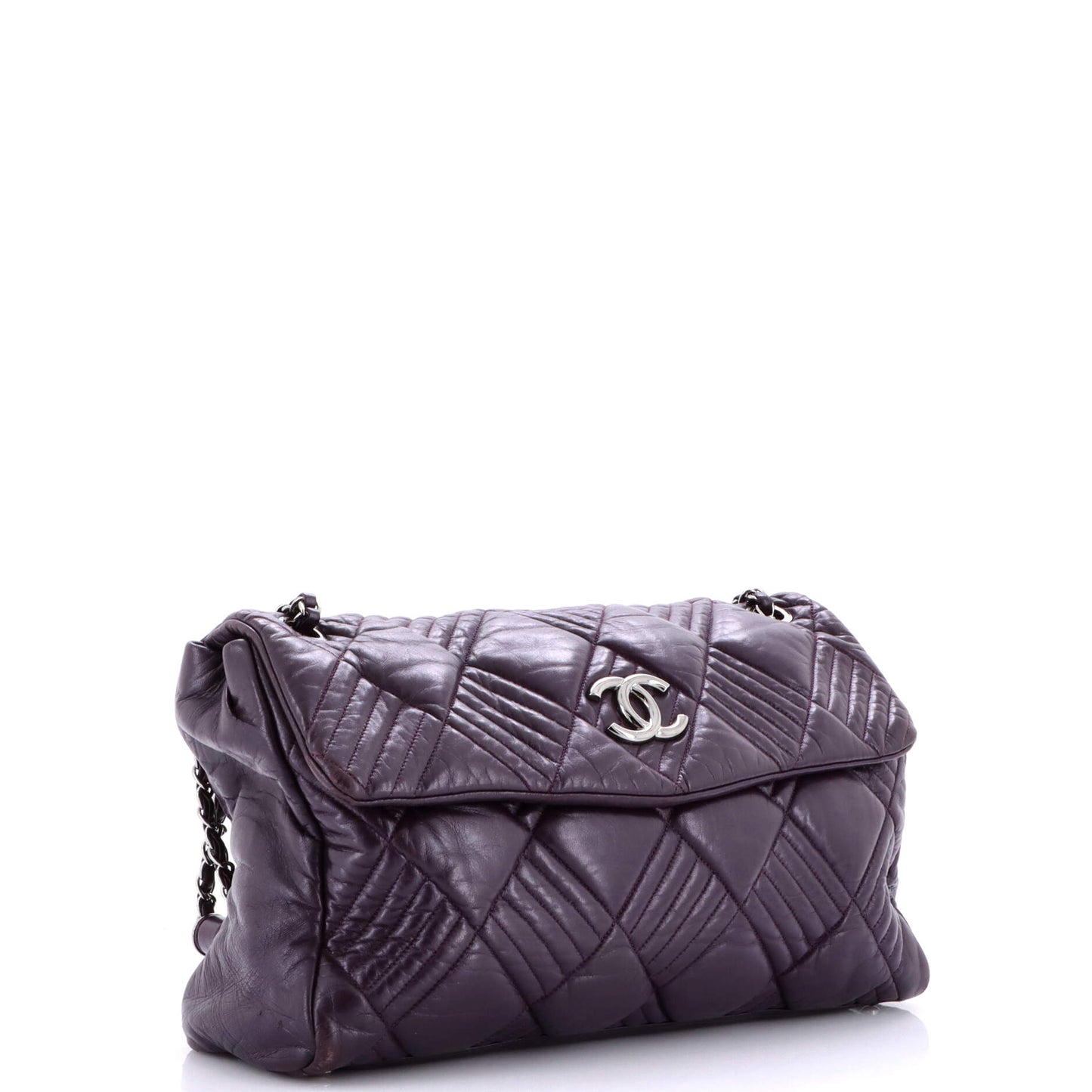 シャネル イン アンド アウト フラップバッグ キルティング ラムスキン マキシ