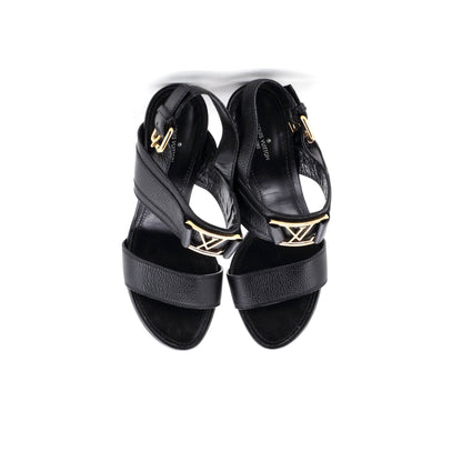 ルイ・ヴィトン レディース ホライゾン スリングバックヒール サンダル レザー