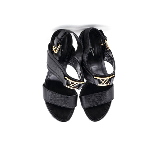 ルイ・ヴィトン レディース ホライゾン スリングバック ヒールサンダル レザー