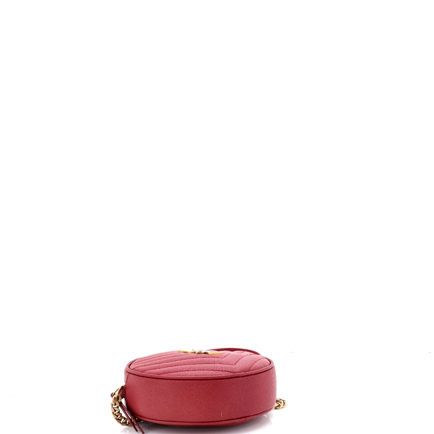 サンローラン ビニールラウンドカメラバッグ キルティング シェブロンレザー