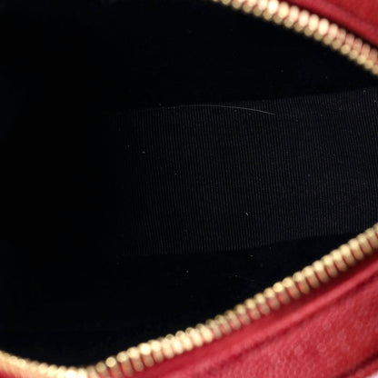 サンローラン ビニールラウンドカメラバッグ キルティング シェブロンレザー