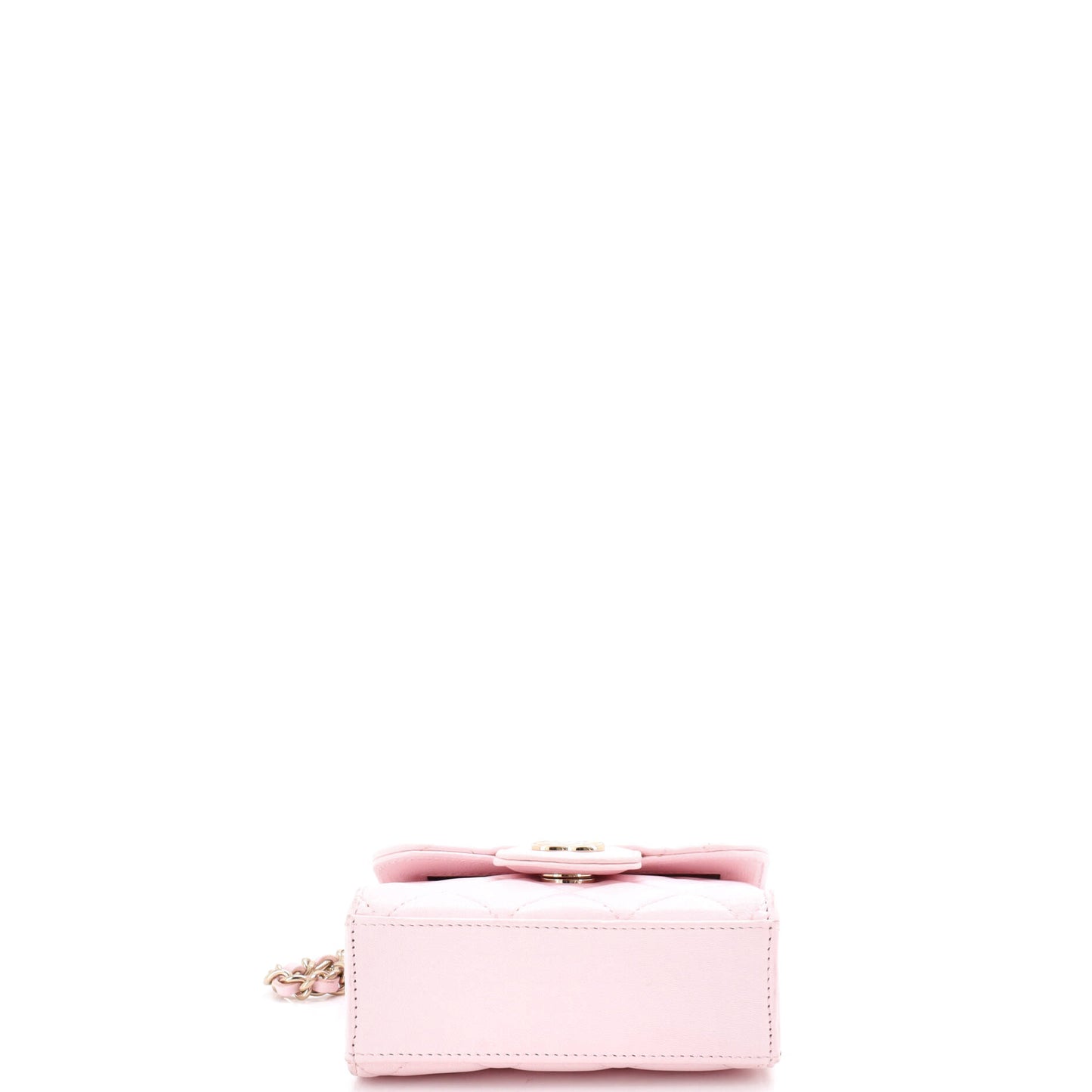 シャネル スクエア クラシック フラップ トップハンドル クラッチ チェーン付き キルティング ラムスキン