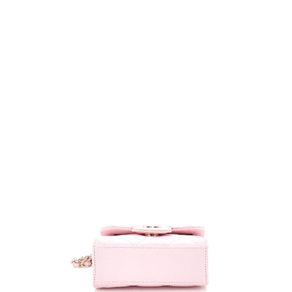 シャネル スクエア クラシック フラップ トップハンドル クラッチ チェーン付き キルティング ラムスキン