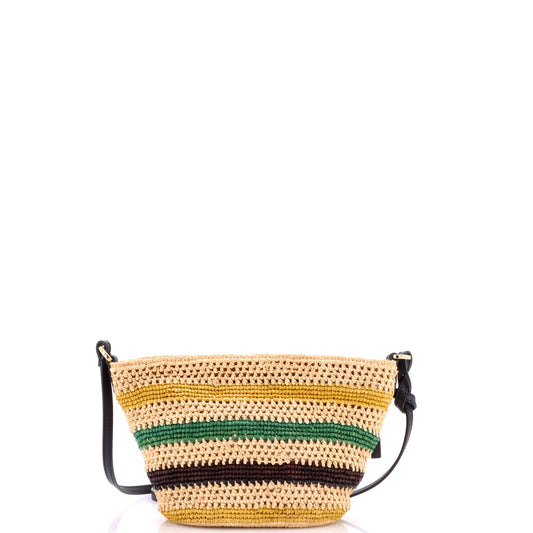 ロエベ・ポシェット・ウーブン・ラフィア