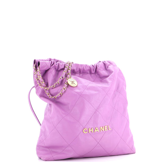 シャネル 22チェーン ホーボー キルティング カーフスキン ラージ