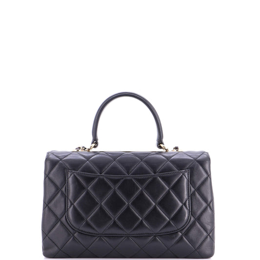 シャネル トレンディ CC トップハンドルバッグ キルティング ラムスキン ミディアム