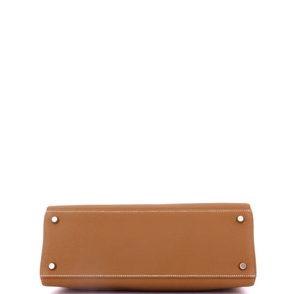 エルメス ケリー ハンドバッグ ブラウン トゴ パラジウム金具 32