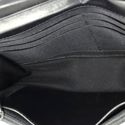 シャネル ソーブラック チェーンウォレット シェブロン ラムスキン