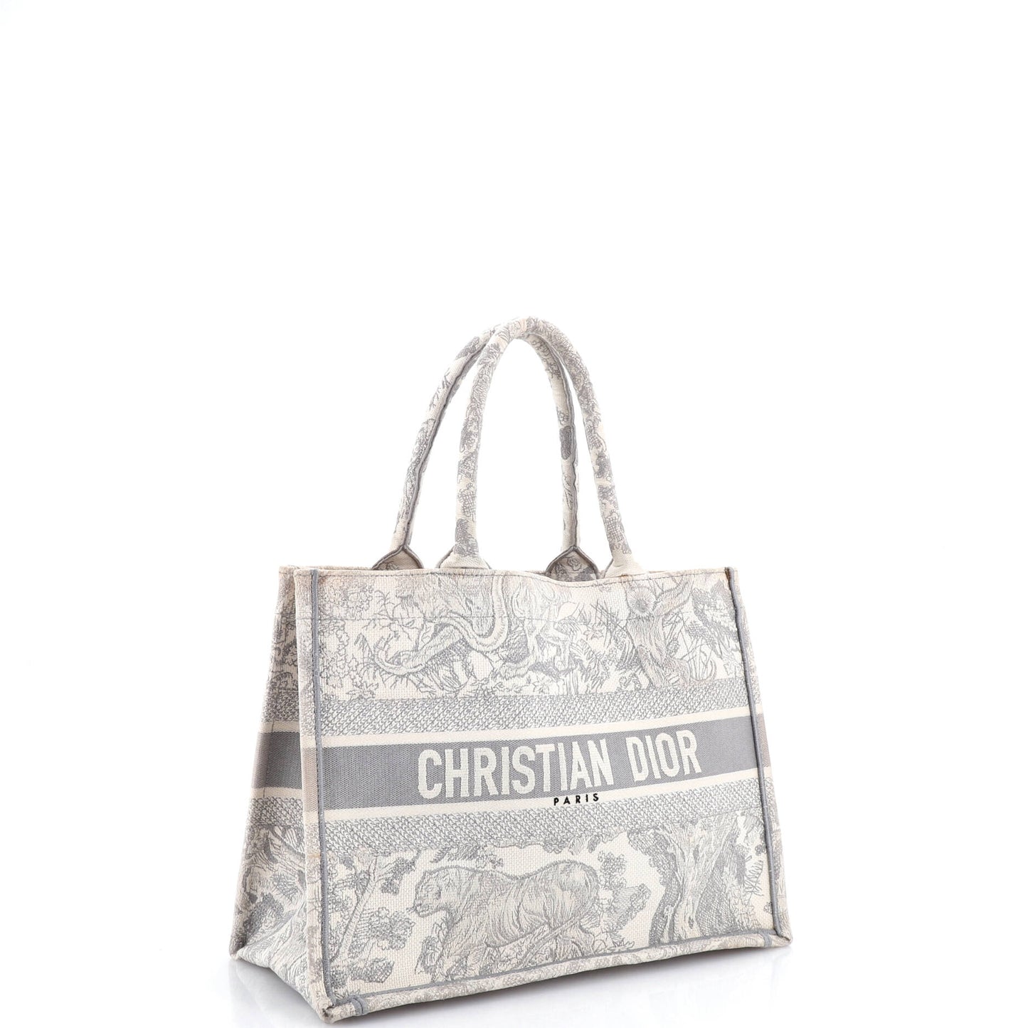 クリスチャン・ディオール ブックトート エンブロイダリー キャンバス ミディアム