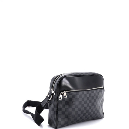 ルイ・フラッグ デイトン リポーターバッグ ダミエ・グラフィット MM