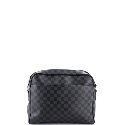 ルイ・フラッグ デイトン リポーターバッグ ダミエ・グラフィット MM