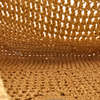 プラダ トライアングルロゴ バケットトート ラフィアスモール