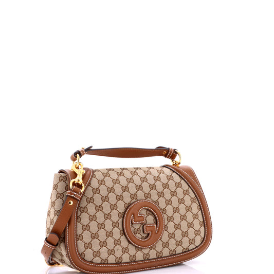 グッチ ブロンディ NM トップハンドルバッグ GG コーティング キャンバス レザー ミディアム