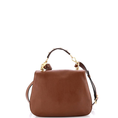 グッチ ウェブ ブロンディ フラップバッグ レザー ミディアム