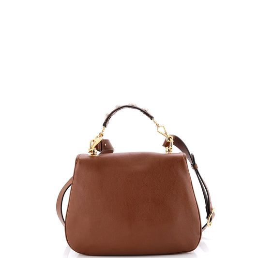 グッチ ウェブ ブロンディ フラップバッグ レザー ミディアム