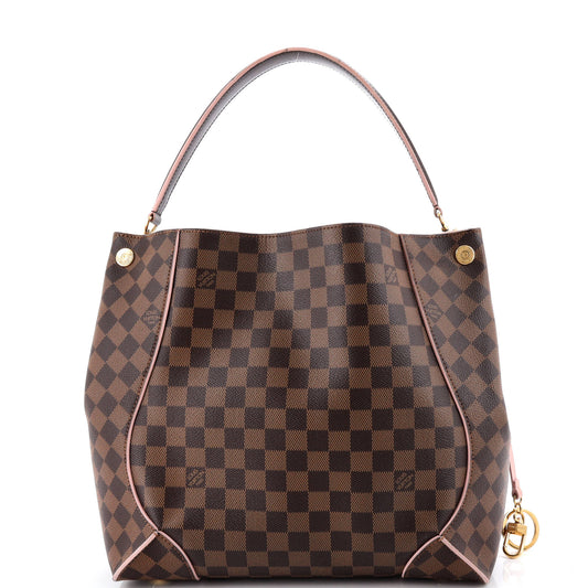 ルイ・ヴィトン カイッサ ホーボー ダミエ レザー付き