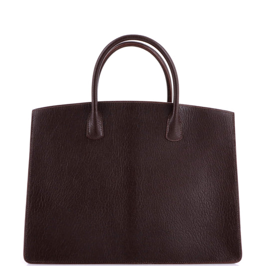 エルメス ホワイト バスバッグ レザー 39