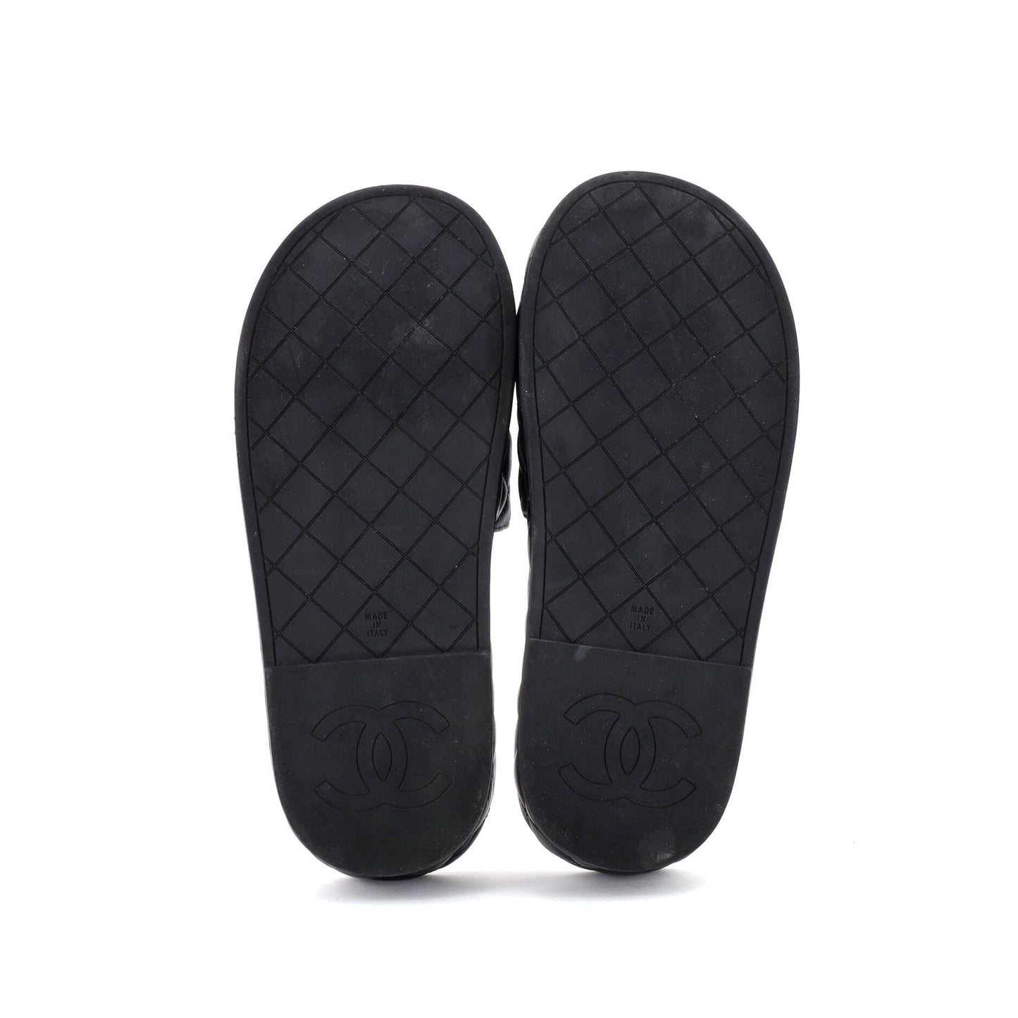 シャネル レディース CC プラットフォーム スライドサンダル キルティングレザー