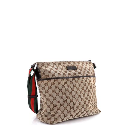グッチ フロントポケット ウェブメッセンジャー GGキャンバス ミディアム
