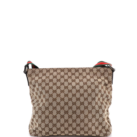 グッチ フロントポケット ウェブメッセンジャー GGキャンバス ミディアム