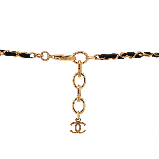 シャネル CC パフュームボトル ペンダントチェーン ロングネックレス メタル、レザー、クリスタル、フェイクパール