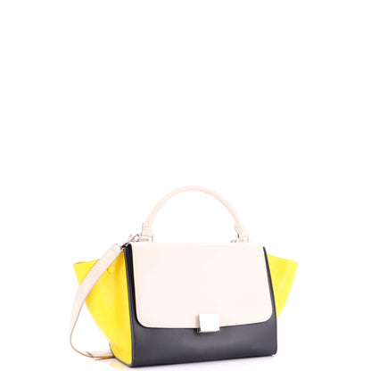 セリーヌ トリコロール トラペーズバッグ レザー スモール